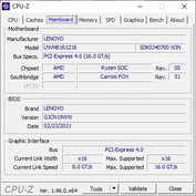 Lenovo Ideapad Flex 5 CPU-Z Mainboard-Tab