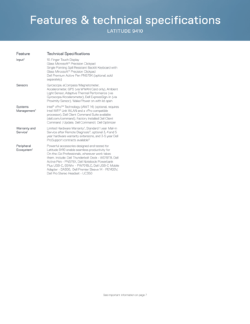 Dell Latitude 9410 2-in-1 Datenblatt (Quelle: Dell)