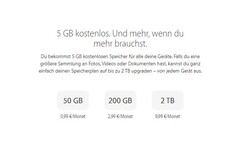 Ab sofort gibt es bei Apple 2 TB für 10 Euro im Monat, 1 TB mehr als bisher.