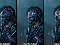 AMD FidelityFX Super Resolution funktioniert besser bei weniger detailreichen Texturen. (Bild: Digital Foundry)