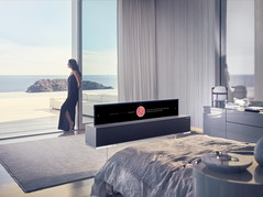LG Signature OLED TV R Modell 65R9 mit einrollbarem Display.