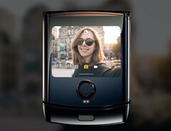 Swipe right to Selfie: Das Außendisplay des Motorola Razr erhält mit Android 10 viele neue Features und Gesten. (Bild: Motorola)
