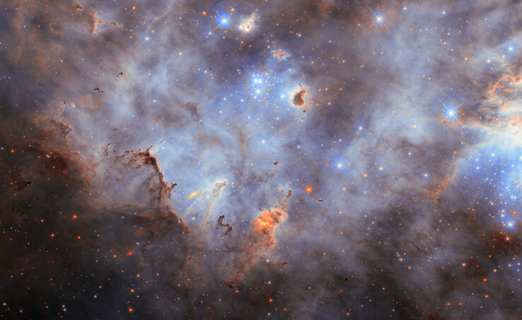 Bild des N11 aufgenommen von Webb (Bildquelle: ESA/Hubble, NASA, C. Murray, und J. Maíz Apellániz)