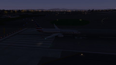 XPlane 11 Boeing 737-800, nachts (Quelle: eigenes Bild)
