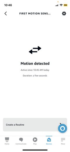 Einfaches Interface für Eve Motion. Die Lichtdaten fehlen.