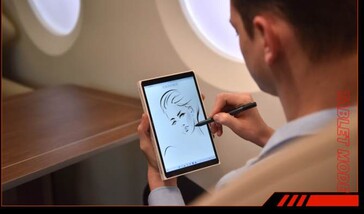 Das Modell kann auch mit einem Stylus genutzt werden...