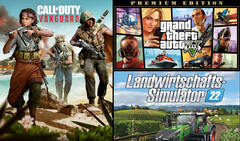 Games-Charts: Landwirtschafts-Simulator 22 und GTA V bleiben auf PlayStation, Xbox und PC beliebt.