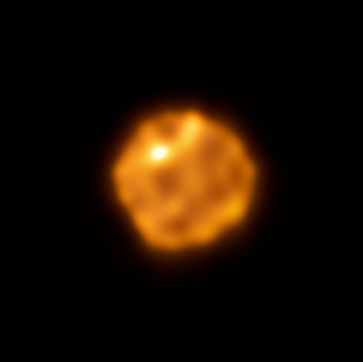 Das von ALMA aufgenommene Bild zeigt den Roten Überriesen Beteigeuze