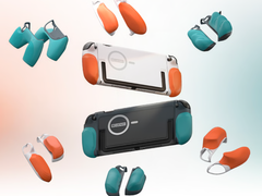 Eine Attrappe der modularen Griffe von Genki für die Nintendo Switch 2. (Bildquelle: Kickstarter)