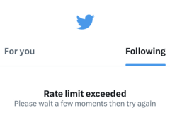 Twitter-App im Ratelimit.