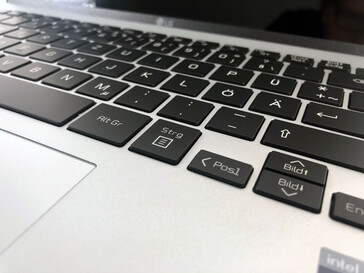 Der Tastenanschlag wurde minimal vergrößert