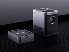 Der Mudix Ultimate Portable Outdoor Projector wird als Outdoor-Kit mit Stativ und Leinwand angeboten. (Bild: Mudix)