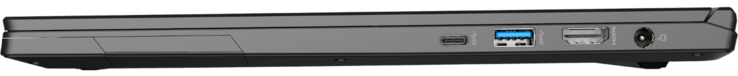 Rechte Seite: 1x USB 3.2 Gen1 Typ-C, 1x USB 3.2 Gen1, HDMI, Netzanschluss