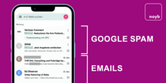 Werbemails in der Gmail-App (Bildquelle: noyb)