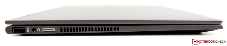 Links: USB 3.1 Gen 1 Type-A, Kopfhörer/Mikrofon kombiniert, Power-On, Lüftungsschlitze