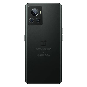 Das OnePlus 10R von hinten (Bild: @HeyitsYogesh/91mobiles)
