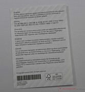 Verbraucherhinweis im Lenovo IdeaPad Slim 3 15ARP10