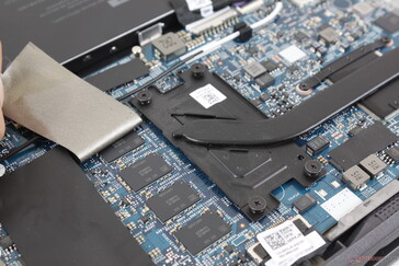 Identischer Kühler wie in der silbernen Ausgabe trotz der zusätzlichen dedizierten GPU. Das RAM ist fest verlötet