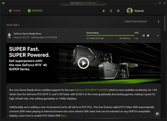 Herunterladen des Nvidia GeForce Game Ready Driver 551.23-Pakets über GeForce Experience (Quelle: Eigene)