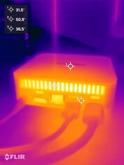 Geekom A5 Pro beim Stresstest (Rückseite)