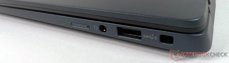Rechts: 1x Nano-SIM-Kartenslot, 1x Audio, 1x USB-A, 1x Kensington