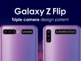 Das Samsung Galaxy Flip 2 könnte entweder mit vertikaler oder horizontaler Triple-Cam bestückt werden.
