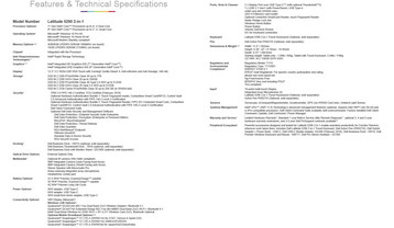 Dell Latitude 5290 2-in-1 Spezifikationen