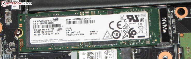 Eine NVMe-SSD dient als Systemlaufwerk