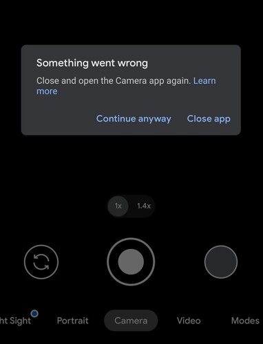 Nicht nur die Google Camera-App meldet beim Start auf vielen Pixel Phones Fehler.