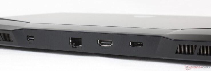 Hinten: Mini-DisplayPort, 2,5 Gbps RJ-45, HDMI 2.0, Netzteil