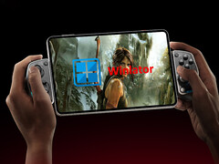 Winlator 10.1 steht ab sofort zum Download bereit. Im Bild: ein Promo-Foto des RedMagic Astra. (Bildquelle: RedMagic und brunodev85 – bearbeitet)