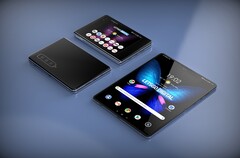 Samsung hat offenbar ein Galaxy Z Fold entwickelt, das horizontal statt vertikal gefaltet wird. (Bild: LetsGoDigital)