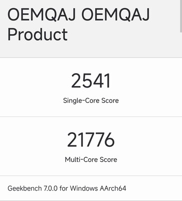 Geekbench Ergebnis zur N1X Konfiguration mit 18 Cores