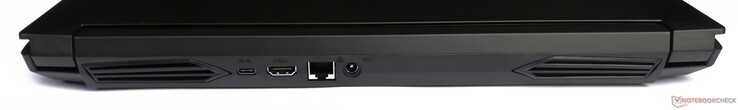 Rückseite: 1x USB 3.2 Gen2 (inkl. DisplayPort 1.4), 1x HDMI 2.0, 1x GigabitLAN, Netzanschluss