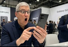Viraler Deepfake zeigt Tim Cook als Fan des Samsung Galaxy S25 Ultra (Bild: X, Noah Cat, @Cartidise, Screenshot).