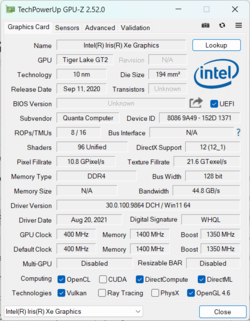 Intel Xe Graphics G7 (80 EUs)