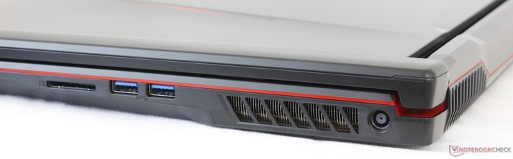 Rechts: SD-Kartenleser, 2x USB 3.1 Typ-A, Netzanschluss