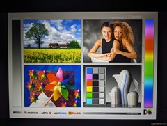 Große IPS-Betrachtungswinkel. Farben und Kontrast verschlechtern sich bei extremen Winkeln