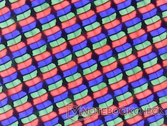 scharfes RGB-Subpixel-Array von einem glänzenden Panel
