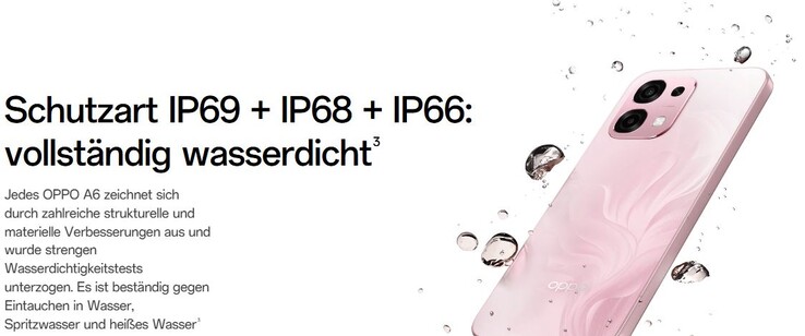 Gegen Schäden durch Wasser und Staub ist das Smartphone etwas geschützt (Bildquelle: Oppo)
