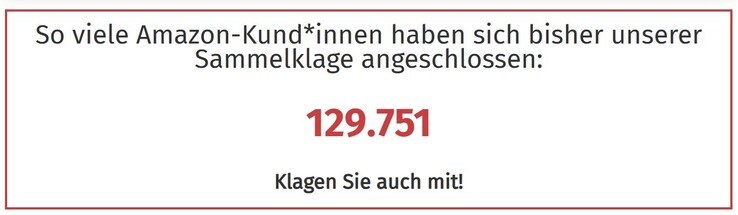 Schließt euch der Sammelklage an (Bildquelle: Screenshot Webseite der Verbraucherzentrale)