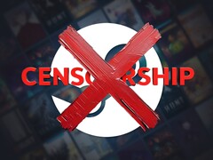 Anti-Zensur-Logo über Steam-Hintergrund (Bildquelle: Valve mit Bearbeitungen)