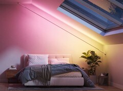 Der Govee Strip Light with Skyline Kit sorgt für vielseitige Wall-Washing-Lichteffekte. (Bildquelle: Govee)