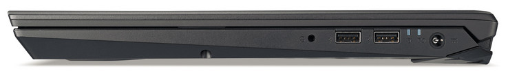 rechte Seite: Audiokombo, 2x USB 2.0 (Typ A), Netzanschluss