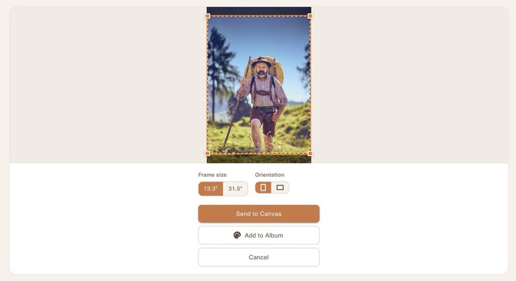 Werden Fotos hochgeladen, können diese zugeschnitten werden.
