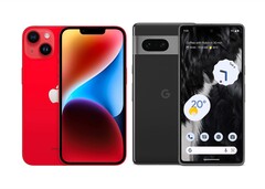 Nutzer eines Apple iPhone 14 oder eines Google Pixel 7 können ihre Fotos jetzt in Lightroom bearbeiten. (Bild: Apple / Google)