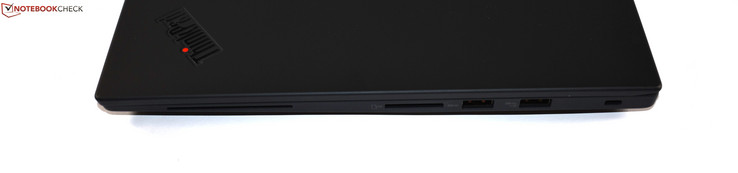 rechts: Smartkarten-Leser, SD-Kartenleser, 2x USB 3.0 Typ A, Kensington-Lock