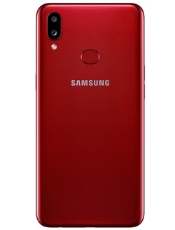 Das Galaxy A10s in rot von hinten (Quelle: Samsung)