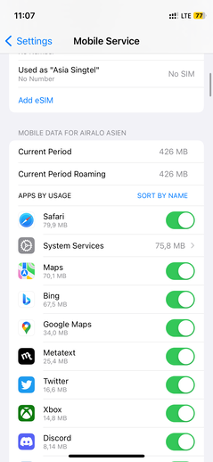 Bing nach dem Schließen …