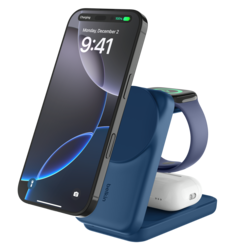 Belkin UltraCharge faltbare, magnetische 3-in-1-Ladestation